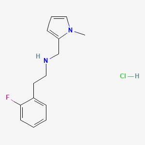 molecular formula C14H18ClFN2 B5059758 [2-(2-fluorophenyl)ethyl][(1-methyl-1H-pyrrol-2-yl)methyl]amine hydrochloride 