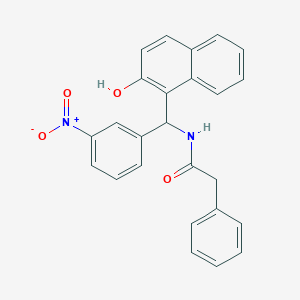 molecular formula C25H20N2O4 B5059812 N-[(2-hydroxy-1-naphthyl)(3-nitrophenyl)methyl]-2-phenylacetamide 