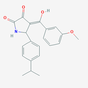 molecular formula C21H21NO4 B505982 3-hydroxy-5-(4-isopropylphenyl)-4-(3-methoxybenzoyl)-1,5-dihydro-2H-pyrrol-2-one 