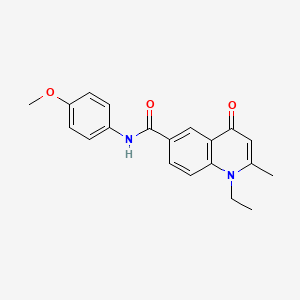 1-ethyl-N-(4-methoxyphenyl)-2-methyl-4-oxo-1,4-dihydro-6-quinolinecarboxamide