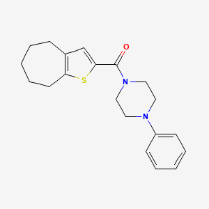 molecular formula C20H24N2OS B5059871 1-phenyl-4-(5,6,7,8-tetrahydro-4H-cyclohepta[b]thien-2-ylcarbonyl)piperazine 