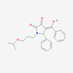 molecular formula C23H25NO4 B505988 4-benzoyl-3-hydroxy-1-(3-isopropoxypropyl)-5-phenyl-1,5-dihydro-2H-pyrrol-2-one 