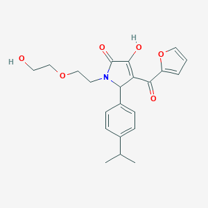molecular formula C22H25NO6 B505989 3-(furan-2-carbonyl)-4-hydroxy-1-[2-(2-hydroxyethoxy)ethyl]-2-(4-propan-2-ylphenyl)-2H-pyrrol-5-one CAS No. 585552-36-9