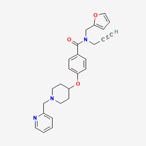 molecular formula C26H27N3O3 B5059890 N-(2-furylmethyl)-N-2-propyn-1-yl-4-{[1-(2-pyridinylmethyl)-4-piperidinyl]oxy}benzamide 
