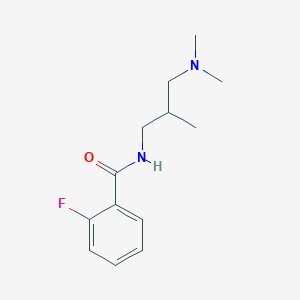 molecular formula C13H19FN2O B5059891 N-[3-(dimethylamino)-2-methylpropyl]-2-fluorobenzamide 