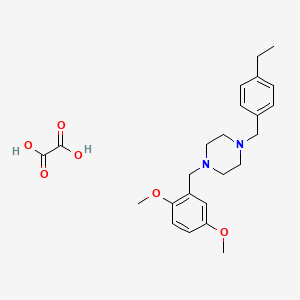 molecular formula C24H32N2O6 B5059913 1-(2,5-dimethoxybenzyl)-4-(4-ethylbenzyl)piperazine oxalate 