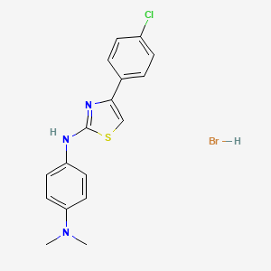molecular formula C17H17BrClN3S B5059925 N'-[4-(4-chlorophenyl)-1,3-thiazol-2-yl]-N,N-dimethyl-1,4-benzenediamine hydrobromide 