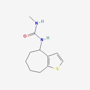 molecular formula C11H16N2OS B5059959 N-methyl-N'-(5,6,7,8-tetrahydro-4H-cyclohepta[b]thien-4-yl)urea 
