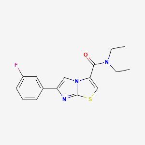 molecular formula C16H16FN3OS B5059967 N,N-diethyl-6-(3-fluorophenyl)imidazo[2,1-b][1,3]thiazole-3-carboxamide 