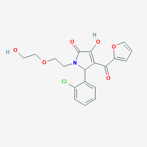 molecular formula C19H18ClNO6 B505997 5-(2-chlorophenyl)-4-(2-furoyl)-3-hydroxy-1-[2-(2-hydroxyethoxy)ethyl]-1,5-dihydro-2H-pyrrol-2-one CAS No. 578760-16-4