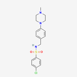 molecular formula C18H22ClN3O2S B5059977 4-chloro-N-[4-(4-methyl-1-piperazinyl)benzyl]benzenesulfonamide 