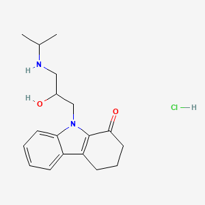 molecular formula C18H25ClN2O2 B5059990 9-[2-hydroxy-3-(isopropylamino)propyl]-2,3,4,9-tetrahydro-1H-carbazol-1-one hydrochloride 