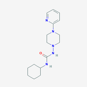 molecular formula C16H25N5O B5060003 N-cyclohexyl-N'-[4-(2-pyridinyl)-1-piperazinyl]urea 