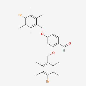 molecular formula C29H32Br2O3 B5060015 2,4-bis[(4-bromo-2,3,5,6-tetramethylbenzyl)oxy]benzaldehyde 