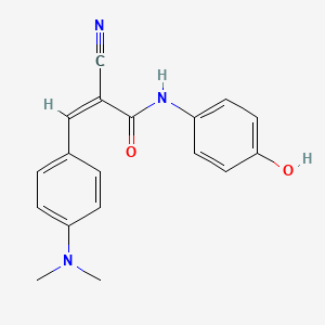 molecular formula C18H17N3O2 B5060025 2-cyano-3-[4-(dimethylamino)phenyl]-N-(4-hydroxyphenyl)acrylamide 
