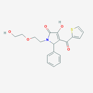 molecular formula C19H19NO5S B506003 3-hydroxy-1-[2-(2-hydroxyethoxy)ethyl]-5-phenyl-4-(2-thienylcarbonyl)-1,5-dihydro-2H-pyrrol-2-one CAS No. 577985-49-0