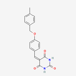 molecular formula C19H16N2O4 B5060041 5-{4-[(4-methylbenzyl)oxy]benzylidene}-2,4,6(1H,3H,5H)-pyrimidinetrione 