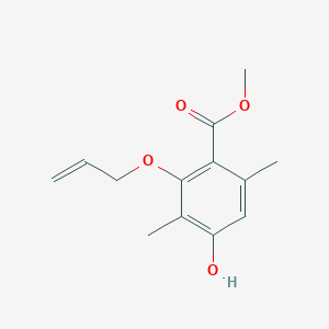 molecular formula C13H16O4 B5060044 methyl 2-(allyloxy)-4-hydroxy-3,6-dimethylbenzoate 
