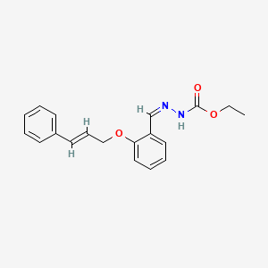 molecular formula C19H20N2O3 B5060059 ethyl 2-{2-[(3-phenyl-2-propen-1-yl)oxy]benzylidene}hydrazinecarboxylate 