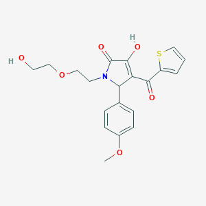 molecular formula C20H21NO6S B506006 4-hydroxy-1-[2-(2-hydroxyethoxy)ethyl]-2-(4-methoxyphenyl)-3-(thiophene-2-carbonyl)-2H-pyrrol-5-one CAS No. 573938-98-4