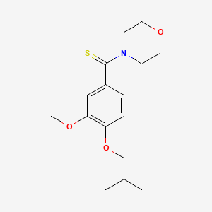 molecular formula C16H23NO3S B5060071 4-[(4-isobutoxy-3-methoxyphenyl)carbonothioyl]morpholine 