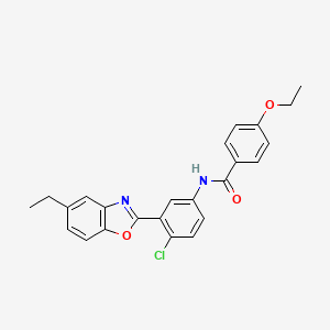 molecular formula C24H21ClN2O3 B5060085 N-[4-chloro-3-(5-ethyl-1,3-benzoxazol-2-yl)phenyl]-4-ethoxybenzamide 