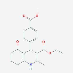molecular formula C21H23NO5 B5060088 ethyl 4-[4-(methoxycarbonyl)phenyl]-2-methyl-5-oxo-1,4,5,6,7,8-hexahydro-3-quinolinecarboxylate 