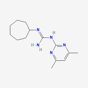 molecular formula C14H23N5 B5060093 N-cycloheptyl-N'-(4,6-dimethyl-2-pyrimidinyl)guanidine 