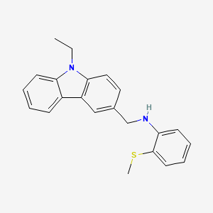 molecular formula C22H22N2S B5060109 N-[(9-ethyl-9H-carbazol-3-yl)methyl]-2-(methylthio)aniline 