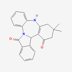 molecular formula C22H20N2O2 B5060122 7,7-dimethyl-4b,7,8,9-tetrahydro-6H-dibenzo[2,3:5,6][1,4]diazepino[7,1-a]isoindole-5,15-dione 