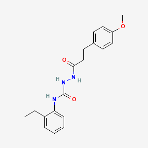 N-(2-ethylphenyl)-2-[3-(4-methoxyphenyl)propanoyl]hydrazinecarboxamide