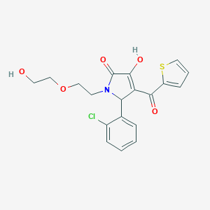 B506013 2-(2-chlorophenyl)-4-hydroxy-1-[2-(2-hydroxyethoxy)ethyl]-3-(thiophene-2-carbonyl)-2H-pyrrol-5-one CAS No. 840486-24-0