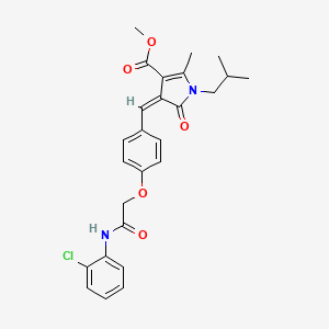 molecular formula C26H27ClN2O5 B5060131 methyl 4-(4-{2-[(2-chlorophenyl)amino]-2-oxoethoxy}benzylidene)-1-isobutyl-2-methyl-5-oxo-4,5-dihydro-1H-pyrrole-3-carboxylate 