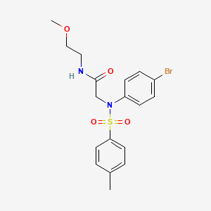 molecular formula C18H21BrN2O4S B5060146 N~2~-(4-bromophenyl)-N~1~-(2-methoxyethyl)-N~2~-[(4-methylphenyl)sulfonyl]glycinamide 