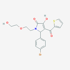 B506015 2-(4-bromophenyl)-4-hydroxy-1-[2-(2-hydroxyethoxy)ethyl]-3-(thiophene-2-carbonyl)-2H-pyrrol-5-one CAS No. 840516-92-9