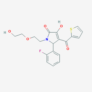 B506017 2-(2-fluorophenyl)-4-hydroxy-1-[2-(2-hydroxyethoxy)ethyl]-3-(thiophene-2-carbonyl)-2H-pyrrol-5-one CAS No. 843630-99-9