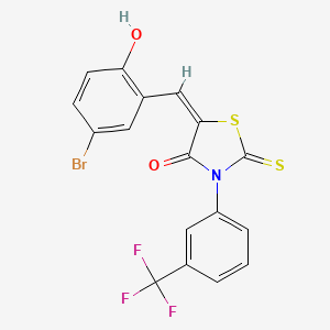 molecular formula C17H9BrF3NO2S2 B5060172 5-(5-bromo-2-hydroxybenzylidene)-2-thioxo-3-[3-(trifluoromethyl)phenyl]-1,3-thiazolidin-4-one 