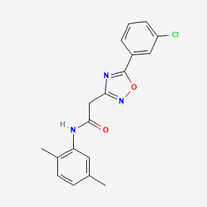 molecular formula C18H16ClN3O2 B5060178 2-[5-(3-chlorophenyl)-1,2,4-oxadiazol-3-yl]-N-(2,5-dimethylphenyl)acetamide 