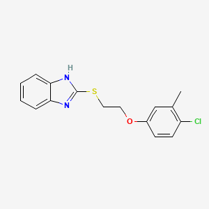 molecular formula C16H15ClN2OS B5060190 2-{[2-(4-chloro-3-methylphenoxy)ethyl]thio}-1H-benzimidazole 