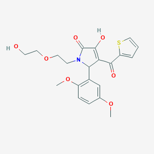 B506021 2-(2,5-dimethoxyphenyl)-4-hydroxy-1-[2-(2-hydroxyethoxy)ethyl]-3-(thiophene-2-carbonyl)-2H-pyrrol-5-one CAS No. 577960-69-1