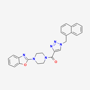 molecular formula C25H22N6O2 B5060228 2-(4-{[1-(1-naphthylmethyl)-1H-1,2,3-triazol-4-yl]carbonyl}-1-piperazinyl)-1,3-benzoxazole 