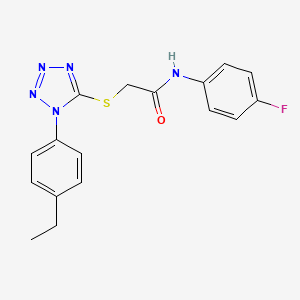 2-{[1-(4-ethylphenyl)-1H-tetrazol-5-yl]thio}-N-(4-fluorophenyl)acetamide
