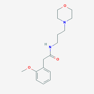 molecular formula C16H24N2O3 B5060259 2-(2-methoxyphenyl)-N-[3-(4-morpholinyl)propyl]acetamide 