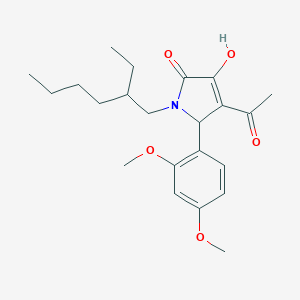 molecular formula C22H31NO5 B506032 4-acetyl-5-(2,4-dimethoxyphenyl)-1-(2-ethylhexyl)-3-hydroxy-1,5-dihydro-2H-pyrrol-2-one 