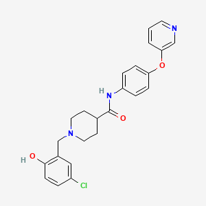 molecular formula C24H24ClN3O3 B5060334 1-(5-chloro-2-hydroxybenzyl)-N-[4-(3-pyridinyloxy)phenyl]-4-piperidinecarboxamide 