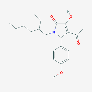 molecular formula C21H29NO4 B506035 4-acetyl-1-(2-ethylhexyl)-3-hydroxy-5-(4-methoxyphenyl)-1,5-dihydro-2H-pyrrol-2-one 