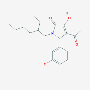 molecular formula C21H29NO4 B506036 4-acetyl-1-(2-ethylhexyl)-3-hydroxy-5-(3-methoxyphenyl)-1,5-dihydro-2H-pyrrol-2-one 