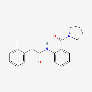 molecular formula C20H22N2O2 B5060365 2-(2-methylphenyl)-N-[2-(1-pyrrolidinylcarbonyl)phenyl]acetamide 