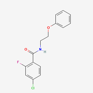 molecular formula C15H13ClFNO2 B5060373 4-chloro-2-fluoro-N-(2-phenoxyethyl)benzamide 
