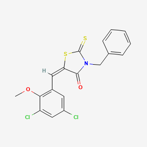molecular formula C18H13Cl2NO2S2 B5060375 3-benzyl-5-(3,5-dichloro-2-methoxybenzylidene)-2-thioxo-1,3-thiazolidin-4-one 